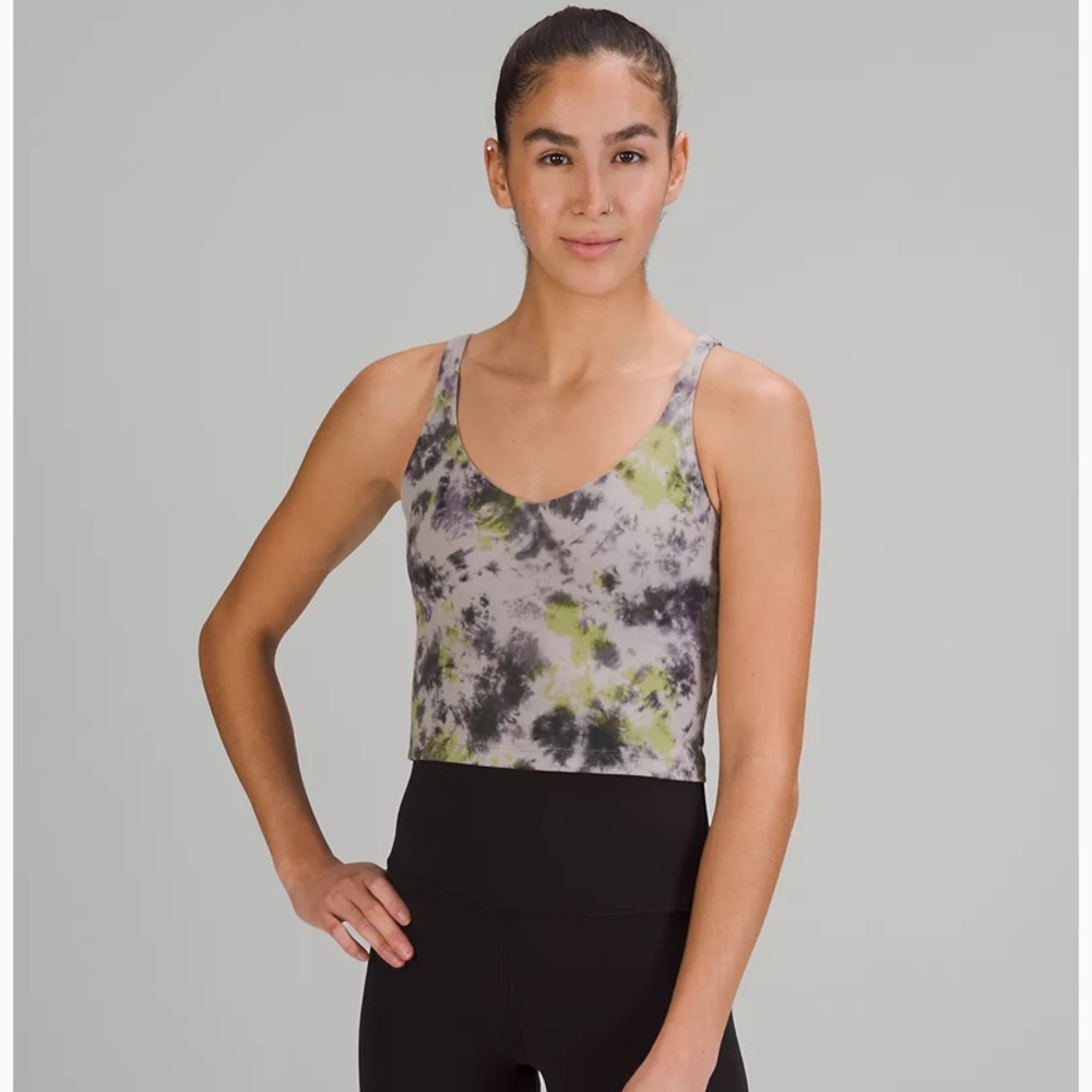 lululemon Tie-Dye align Tank Top in Gray, Black & Lime